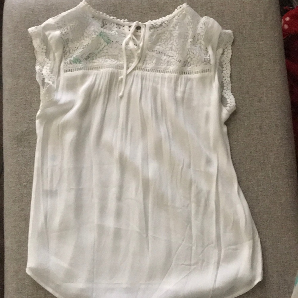 👚 NWT Daniel Rainn white blouse petite medium - Picture 6 of 7